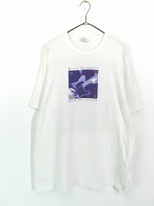 古着 90s USA製 Bruce SpringsTeen 「World Tour 1992-93」 フォト ロック バンド Tシャツ XL