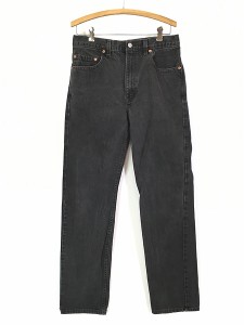 古着 90s USA製 Levi's 505-0260 サルファ スーパー ブラック デニム パンツ ジーンズ スリム W33 L33