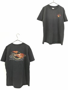 古着 90s Hard Rock Cafe 「CLEVELAND」 ハードロック ドラゴン Tシャツ L 古着