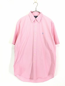 古着 90s Ralph Lauren 「CLASSIC FIT」 マイクロ ギンガム チェック 半袖 BD シャツ M 古着