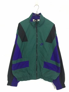 古着 90s NIKE 裏地 天竺 クレイジー ナイロン ジャケット M 古着