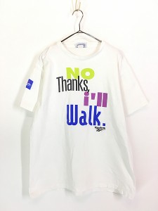 古着 90s USA製 Reebok メッセージ Tシャツ L 古着