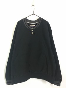 古着 00s Champion Reverse Weave レア 2ボタン リブライン スウェット トレーナー Dネイビー XXL 古着