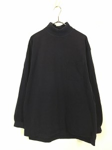 古着 90s GAP 無地 ソリッド カノコ コットン ポケット付 タートルネック カットソー 長袖 Tシャツ M