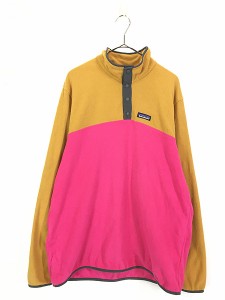 古着 20s Patagonia バイカラー スナップT ライト フリース ジャケット L 古着