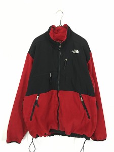 古着 90s TNF The North Face 赤×黒 POLARTEC デナリ フリース ジャケット XL 古着