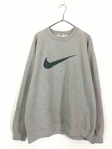 古着 90s USA製 NIKE BIG スウォッシュ グラフィック スウェット トレーナー XL Tall 古着