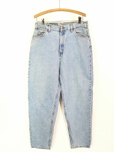 古着 90s Levi's 560-0234 ブルー デニム バギー パンツ ジーンズ 強テーパード W33 L31