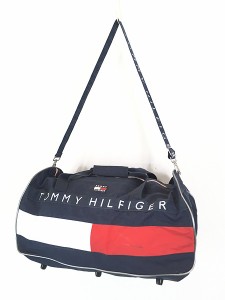 雑貨 古着 90s TOMMY HILFIGER ロゴ デザイン ボストン バッグ  古着