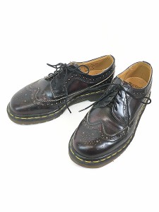 雑貨 古着 England製 Dr.Martens 3989 本革 レザー ローカット ブローグ ウィングチップ シューズ UK5 24.0?p 古着