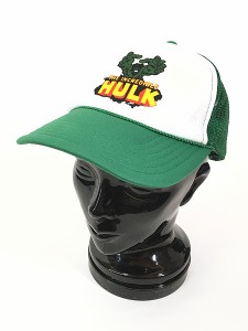 雑貨 古着 90s OTTO HULK ハルク プリント アメコミ キャラクター メッシュ キャップ 帽子 古着