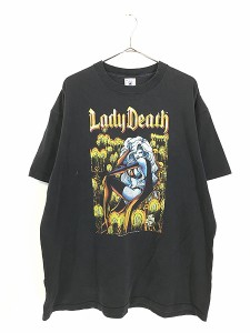 古着 90s USA製 Lady Death Evil Ernie ヴィラン アメコミ キャラクター Tシャツ XL