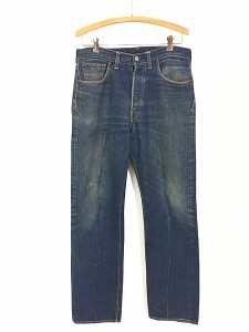 古着 60s Levi's 501XX 紙パッチ ギャラ無し オフセット 濃紺 インディゴ デニム パンツ ジーンズ ストレート W32 L32