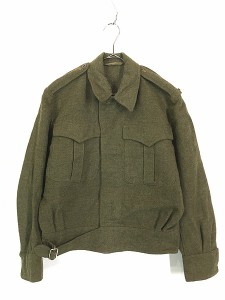 古着 50s カナダ軍 メタルボタン ロングストラップ ミリタリー ウール バトルドレス アイク ジャケット 4