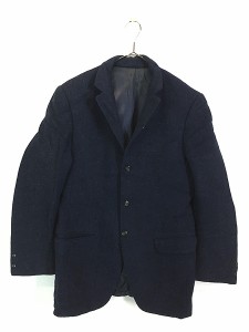 古着 60s Bad Aachen × Harris Tweed 3ボタン 上質 ハンドウーヴン ネイビー ツイード テーラード ジャケット 42位