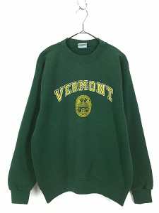 古着 90s USA製 「VERMONT」 カレッジ ヘビー ウェイト スウェット トレーナー L