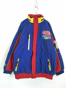 古着 90s CHASE 「Jeff Gordon」 ドライバー 企業 刺しゅう 2way パデット ナイロン レーシング ジャケット L 古着