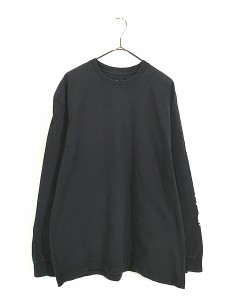 古着 Carhartt アーム プリント 長袖 Tシャツ ロンT 黒 L 古着