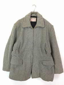 古着 60s Buck Skein Brand 「Thermalized」 パデッド フランネル ウール フルジップ ジャケット XL位