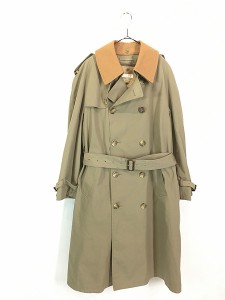 古着 80s USA製 Brooks Brothers ダブルブレスト トレンチ コート ロング丈 フルセット 40R 美品!!