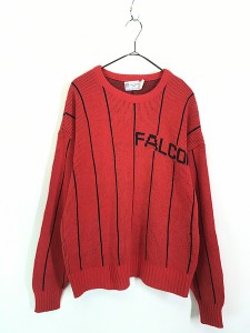 古着 90s NFL Atlanta Falcons ファルコンズ アクリル ウール ニット セーター M 古着