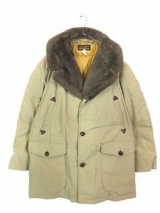 古着 70s Eddie Bauer 防寒 襟ボア & フード 2way グース ダウン コート パーカー XXL