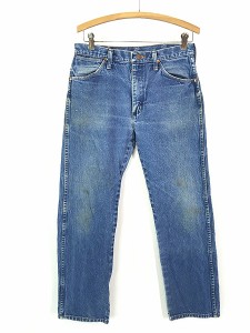 古着 80s USA製 Wrangler 13MWZ ブルー デニム パンツ ジーンズ ストレート W31 L29