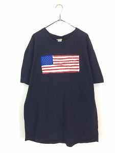 古着 90s USA製 星条旗 フラッグ Tシャツ XL 古着