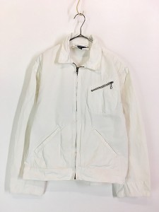 古着 90s Ralph Lauren 「Lee 91-B Type」 斜め ジップ コットン ワーク ジャケット M 古着