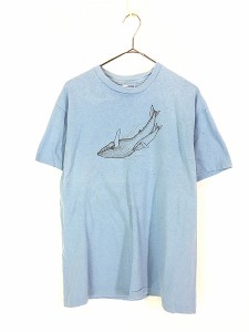 古着 80s USA製 クジラ 親子 アニマル Tシャツ XL 古着