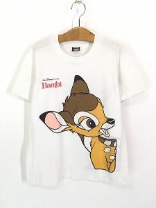 キッズ 古着 80s Walt Disney Classic BANBI バンビ BIG プリント キャラクター Tシャツ 12歳以上位 古着