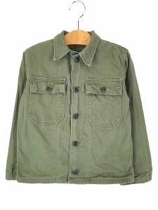 キッズ 古着 40-50s 米軍 US ARMY 13スター ミリタリー ファティーグ シャツ ジャケット 8-9歳位 古着