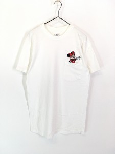 レディース 古着 90s USA製 THE Disney Minnie ミニー 刺しゅう ポケット Tシャツ ポケT M 古着