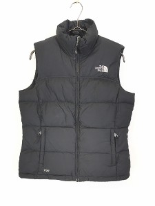 レディース 古着 TNF The North Face 700 フィルパワー ヌプシ ダウン ベスト オールブラック S 古着