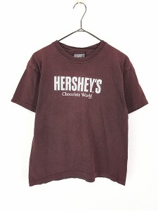 レディース 古着 00s HERSHEY'S ハーシーズ チョコレート ロゴ プリント Tシャツ L 古着