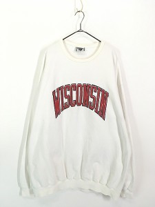 古着 90s USA製 Lee Heavy Cotton 「WISCONSIN」 スウェット トレーナー XL 古着