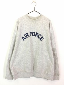 古着 00s USA製 「AIR FORCE」 アーチ ミリタリー スウェット トレーナー L