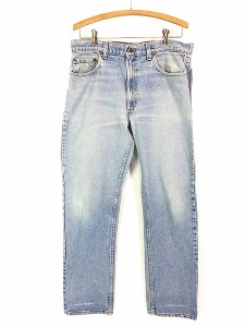 古着 80s USA製 Levi's 505-0213 ブルー デニム パンツ ジーンズ スリム W34 L30