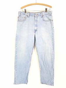 古着 90s USA製 Levi's 505-4834 ブルー デニム パンツ ジーンズ スリム W35 L29.5