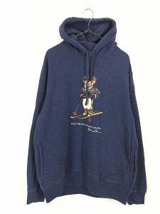 古着 Polo Ralph Lauren 「POLO BEAR」 スキー ポロベア スウェット パーカー L 古着