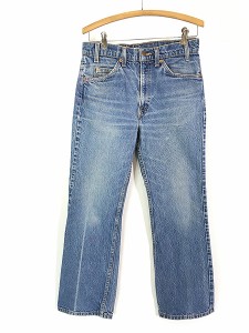 古着 90s USA製 Levi's 517-0215 ヒゲ ブルー デニム ブーツカット パンツ ジーンズ W31 L28