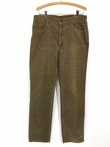 古着 70s Levi's 519-1529 ブランクタブ コーデュロイ パンツ コーズ スリム レアカラー オリーブブラウン!! W35 L33