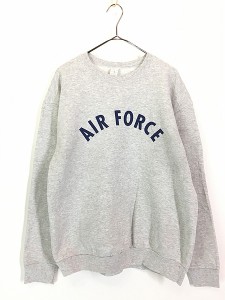 古着 00s USA製 米軍 「AIR FORCE」 アーチ ミリタリー スウェット トレーナー M