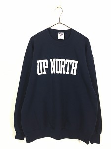 古着 90s USA製 「UP NORTH」 スウェット トレーナー XL 古着