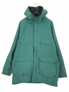 古着 80s USA製 WoolRich チェック ウール ライナー 60/40 クロス マウンテン パーカー マウンパ グリーン L