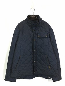 古着 Polo Ralph Lauren スタンドカラー キルティング ジャケット 紺 XL 古着