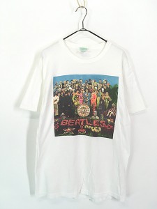 古着 00s The Beatles 「Sgt. Pepper's Lonely Hearts Club Band」 フォト ロック バンド Tシャツ M