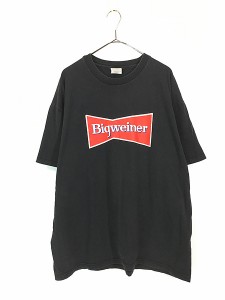 古着 00s Canada製 Bigweiner ビッグウィンナー シュール バドワイザー パロディ Tシャツ XL 古着