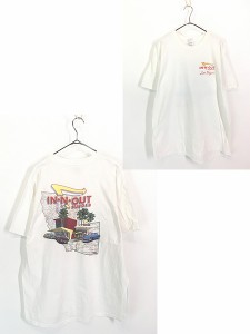 古着 00s In-N-Out Burger 「Las Vegas」 バーガー フード 企業 グラフィック Tシャツ L 古着