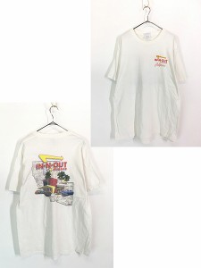 古着 00s In-N-Out Burger 「California」 バーガー フード 企業 グラフィック Tシャツ L 古着